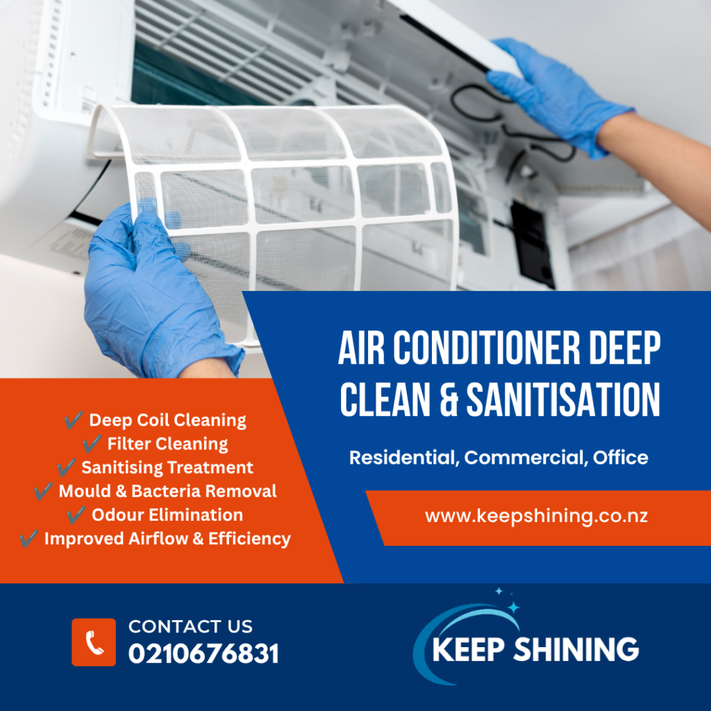 blue & orange minimalist air conditioning repair services instagram post